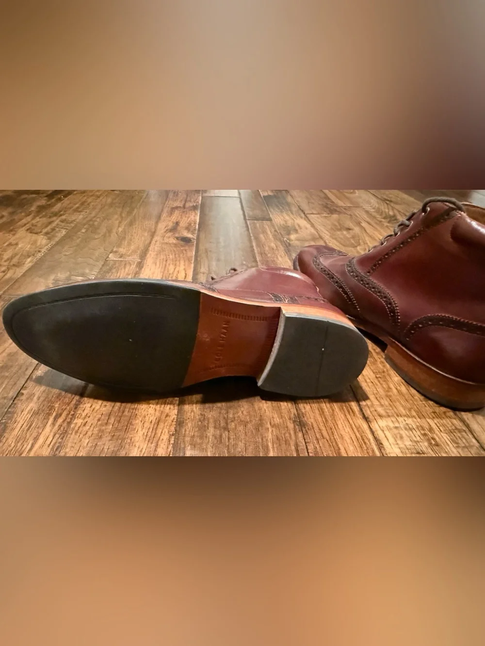 Cole Haan William Wingtip Men's Chukka Lace Up Boots 8 1/2 Brown Leather C20286